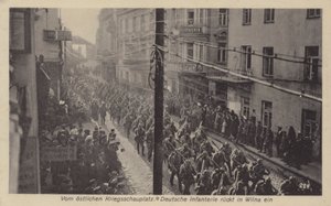 Birinci Dünya Savaşı sırasında Vilnius, Litvanya'nın Alman birlikleri tarafından işgali by Photographer German