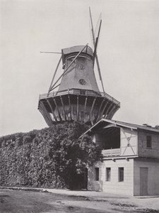 Potsdam, Sanssouci, tarihi değirmen (s/b fotoğraf) by Photographer German