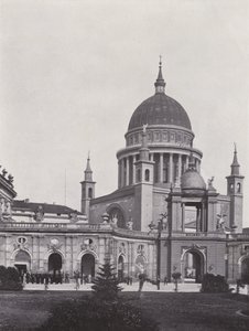 Potsdam, Stadtschloss, Fortunaportal ve St Nikolaikirche (s/b fotoğraf) by Photographer German
