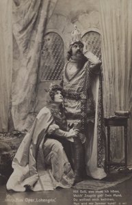 Richard Wagner'in 'Lohengrin' operasının prodüksiyonu (s/b fotoğraf) by Photographer German