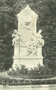 Robert Schumann Anıtı, Bonn, Almanya (s/b fotoğraf) by Photographer German