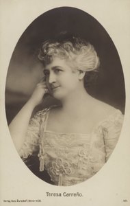 Teresa Carreno, Venezuelalı piyanist, şarkıcı, besteci ve orkestra şefi (s/b fotoğraf) by Photographer German