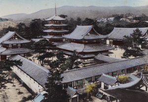Japonya, c.1912: Horyu-ji, Japonya