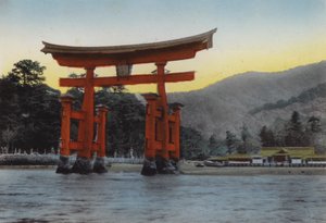 Japonya, c.1912: Kutsal ada, Miyajima, iç denizde, Japonya