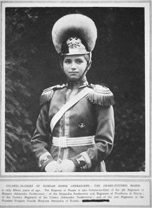 Rus At Grenadiers Albay Baş üniformalı Grandüşes Maria