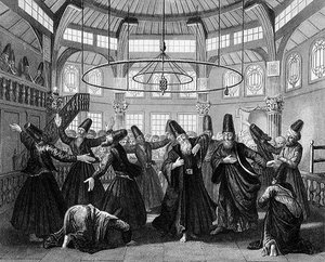 Dervişlerin Dansı, W. Forrest tarafından oyulmuş, A. Fullarton & Co. tarafından yayınlanan 
