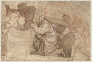 İsa çarmıhın altına düşer by Pier Francesco Morazzone (circle of)