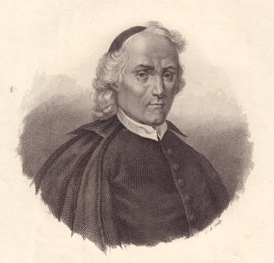 İtalyan Presbiteryen ve tarihçi Ludovico Antonio Muratori (1672-1750), bakır oyma portresi by Blaise Nicolas Le Sueur