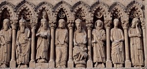İspanya, Kastilya ve Leon, Santa Maria Katedrali, Eski Ahit karakterleriyle Friz by Blaise Nicolas Le Sueur