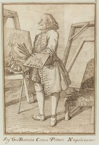 Signore Sebastiano Conca, Napoliten Ressam (Signore Sebastiano Conca, Napoliten Ressam) by Pier Leone Ghezzi