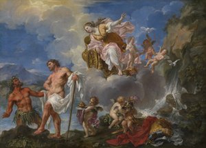 Aeneas'ın Numicius Nehri'nde Arınması, c.1725 (tuval üzerine yağlı boya) by Pier Leone Ghezzi