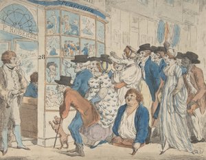 Piercy Roberts Karikatür Dükkanı, 28 Middle Row, Holborn, 1801.