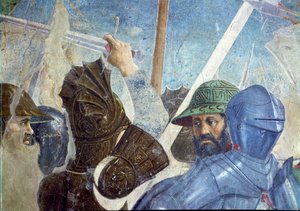 Gerçek Haç Efsanesi, Herakleios ve Kisra Savaşı, askerlerin detayı, 1464 fresk tamamlandı