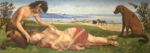 Bir Peri için yas tutan bir Satyr, c. 1495 by Piero di Cosimo