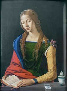 Saint Mary Magdalene okuması, 15. yüzyılın sonları (panel üzerine yağlı boya)