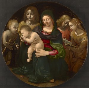 Genç Vaftizci Yahya, Aziz Cecilia ve Melekler ile Bakire ve Çocuk, c.1505 by Piero di Cosimo
