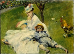 Madam Monet ve Oğlu by Pierre Auguste Renoir