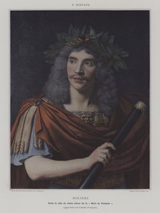 Moliere dans le role de Jules Cesar de la "Mort de Pompee" (Pompey