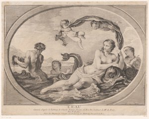 Amphitrite L'eau ile alegorik temsil (nesne üzerindeki başlık) Dört element (dizi başlığı)