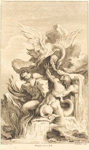 İki Triton ve Bir Kuğu by Pierre Alexandre Aveline after François Boucher