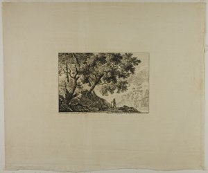 Asa Taşıyan Adam ile Manzara by Pierre Antoine Mongin