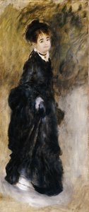Genç bir kadın, boydan boya, eteğini kaldırıyor, 1877 by Pierre Auguste Renoir