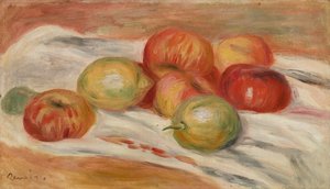 Bez Üzerinde Elmalar ve Limonlar by Pierre Auguste Renoir