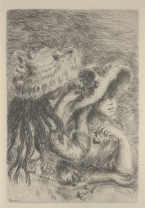 Şapkayı Düzenlemek by Pierre Auguste Renoir