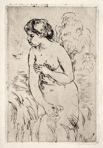 Yüzücü ayakta, yarım ayaklı. by Pierre Auguste Renoir