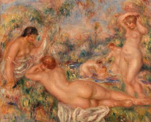 banyo yapanlar by Pierre Auguste Renoir