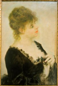 genç bir kadın portresi by Pierre Auguste Renoir