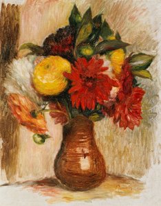 Taş Sürahi İçinde Çiçek Buketi by Pierre Auguste Renoir