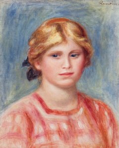 Gül Rengi Bluzlu Kadın Büstü, 1905 by Pierre Auguste Renoir