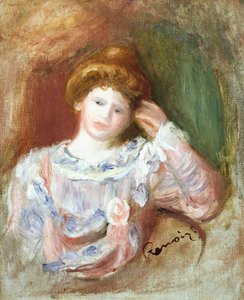 Bir kadın büstü, c.1907 by Pierre Auguste Renoir