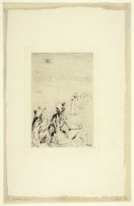 Sahilde Çocuklar, Berneval by Pierre Auguste Renoir