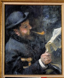 Claude Monet'i okuyanlar by Pierre Auguste Renoir