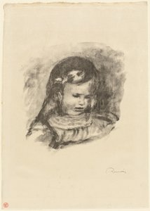 Claude Renoir, Baş Alçaltılmış by Pierre Auguste Renoir