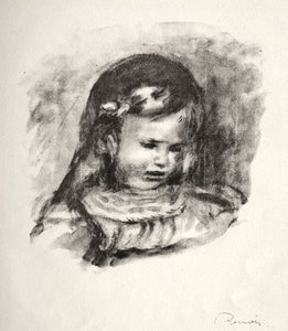 Claude Renoir, baş aşağı by Pierre Auguste Renoir
