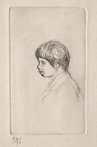 Sanatçının Oğlu Claude Renoir Profilde by Pierre Auguste Renoir