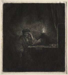 Mum Işığında Bir Masada Öğrenci Kopyası by Pierre Auguste Renoir