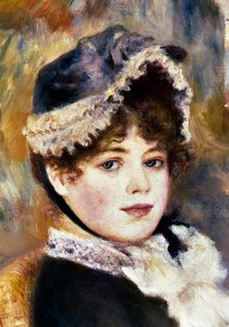 “” Sahilde””” detayı. Resim Pierre Auguste Renoir (Pierre-Auguste) by Pierre Auguste Renoir