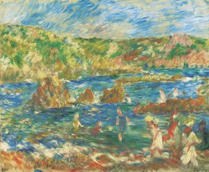 Guernsey Sahilindeki Çocuklar, 1883 dolayları by Pierre Auguste Renoir