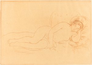 Kadın Çıplak Uzanmış Femme nue couchee, 1906. by Pierre Auguste Renoir