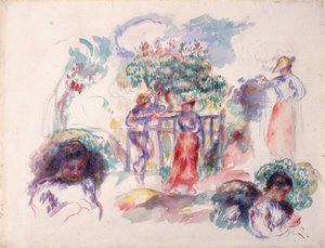 Bir Ağacın Altındaki Figürler, 1880-82. by Pierre Auguste Renoir