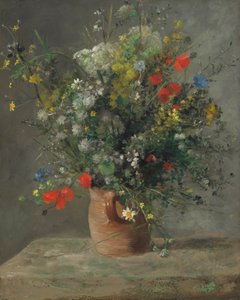 Vazoda Çiçekler, 1866 dolayları (tuval üzerine yağlı boya) by Pierre Auguste Renoir