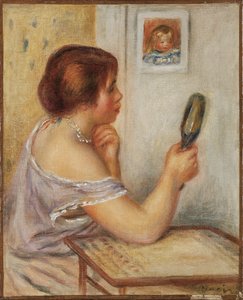Gabrielle Ayna Tutuyor veya Marie Dupuis Coco Portresi ile Ayna Tutuyor, 1900
