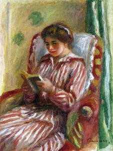 Gabrielle Reading - Tablo Pierre Auguste Renoir (1841-1919) by Pierre Auguste Renoir