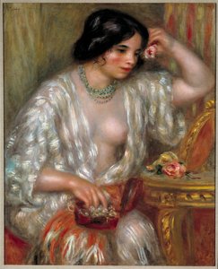 Gabrielle mücevherli: Gabrielle Renard, sanatçının oğlunun hemşiresi. Pierre Auguste Renoir