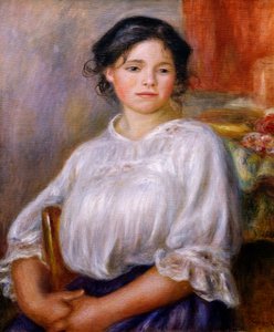 Oturan Kız, Pierre-Auguste Renoir by Pierre Auguste Renoir
