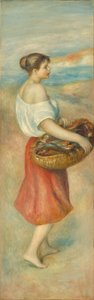 Balık Sepetli Kız, c. 1889. by Pierre Auguste Renoir